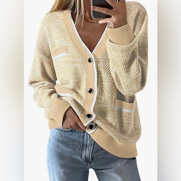 NWT Cardigan Sweaters V-Neck Button Down Womens Cardigan with Pockets - Picture 6 of 10